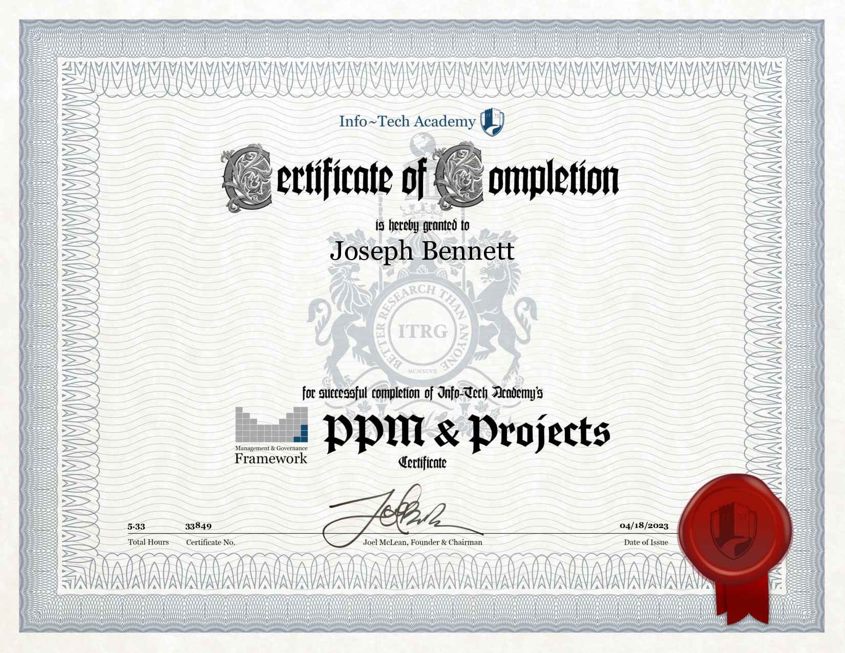 Certificate